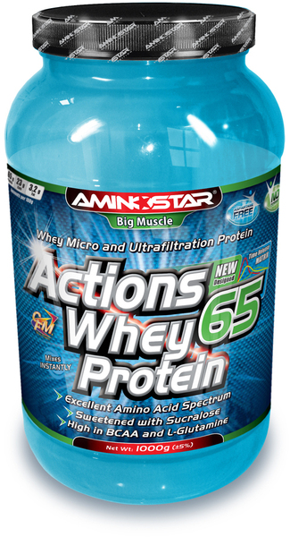 Obrázok AMINOSTAR WHEY PROTEIN ACTIONS 65% 1000 G