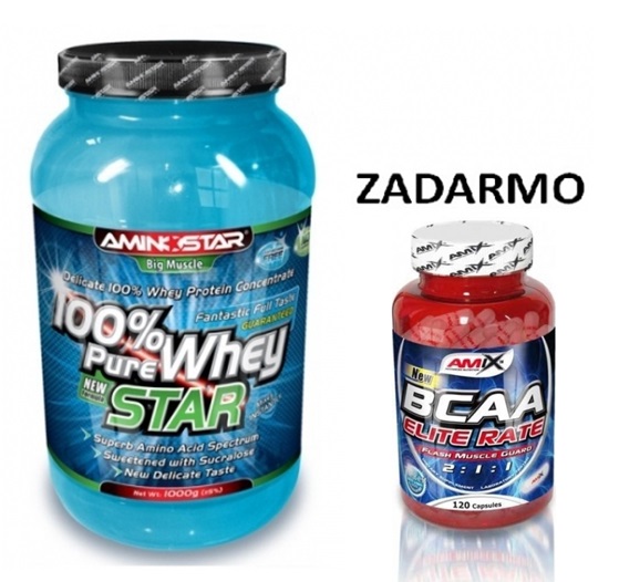 Obrázok Aminostar 100% Pure Whey Star + BCAA 120 cps. ZADARMO